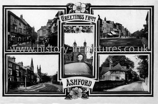 Greetings from Ashford, Kent. c.1913.